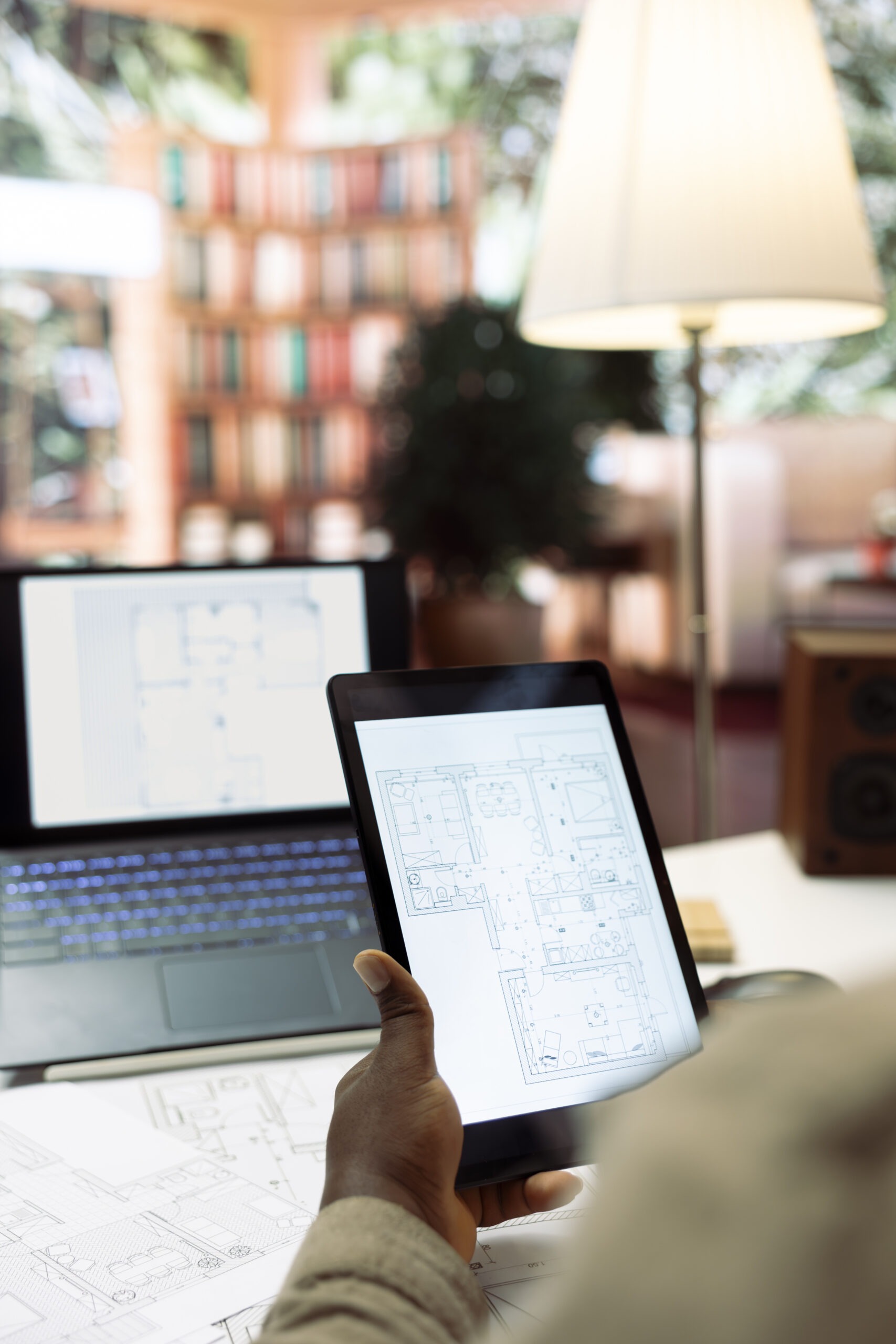 Ingeniero en oficina con tablet